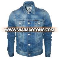 stylish men's blue denim jeans jacket