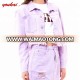 Short ruffled jean jacket stock ripped lady denim jackets